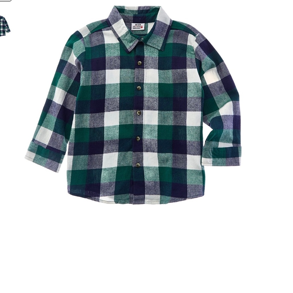 Mish Mish Game Day Flannel Shirt Size 7 - New